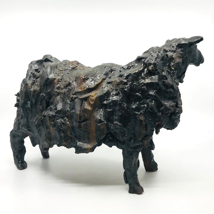 Large Black Sheep. ﻿Erin Robertson creates her own glazes for her remarkably textured ceramic sculptures. 