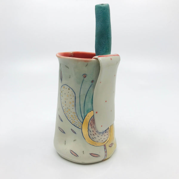 Illustrated Ceramic Vase by Maria Moldovan