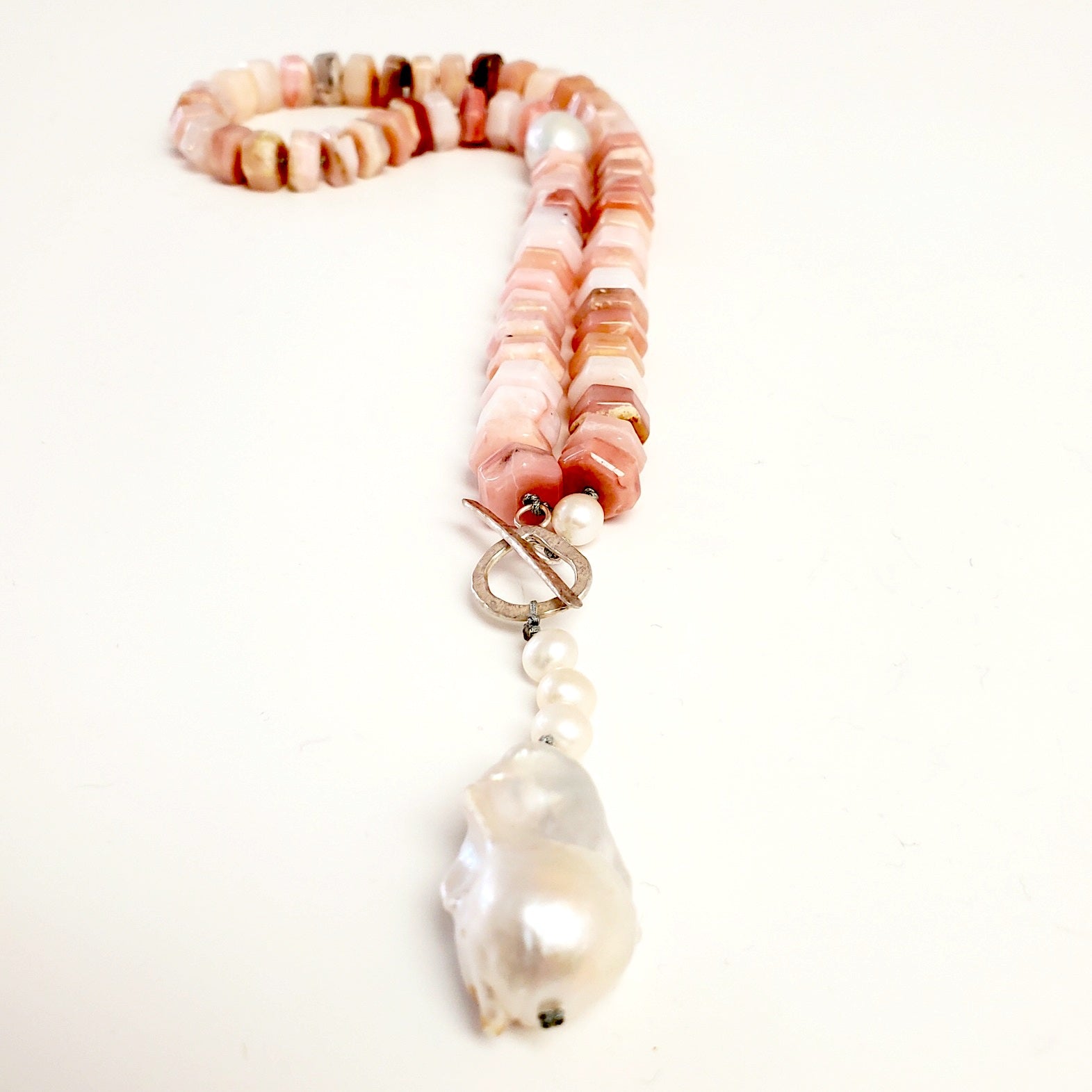Pink Opal and Baroque Pearl Necklace by Soma Mo – L.A. Pai