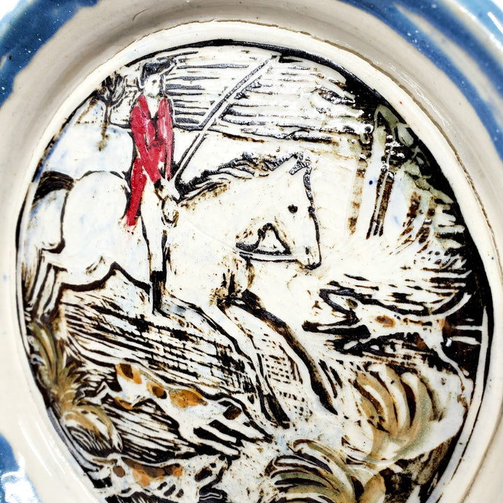 Ceramic plate: Horse Rider.