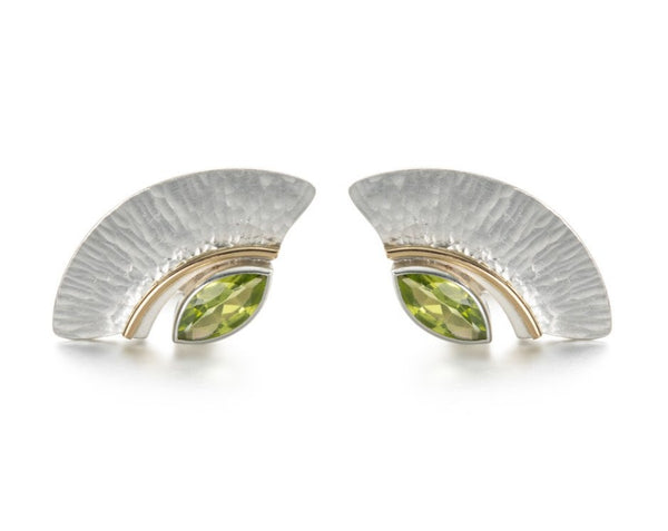 Peridot marquise earrings by Petra Luz