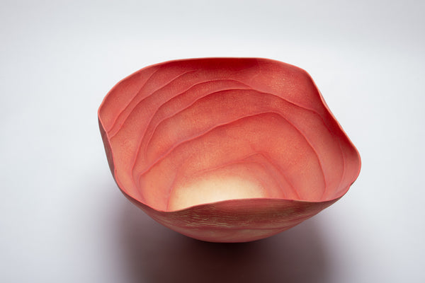 Vibrant Space, large porcelain bowl by Paula Murray