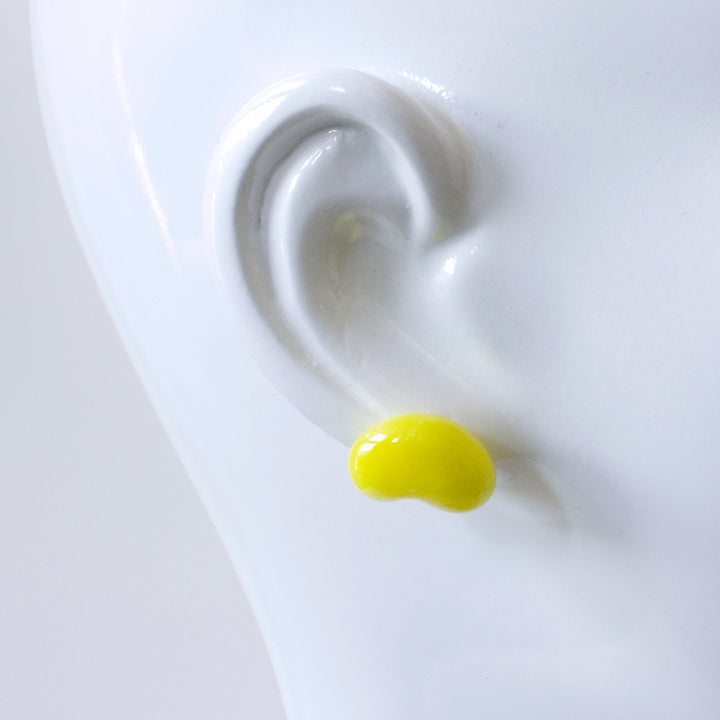 Solid colour Jelly Bean Earrings are available in a variety of delicious flavours. Yellow