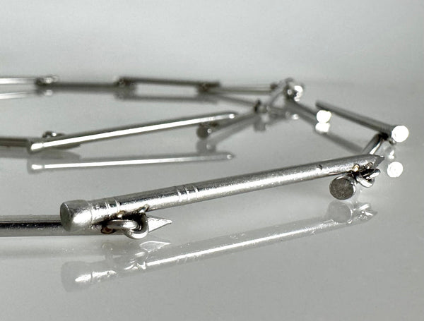 Long Stainless Steel Brad Nail Necklace by Brooklyn Soucie