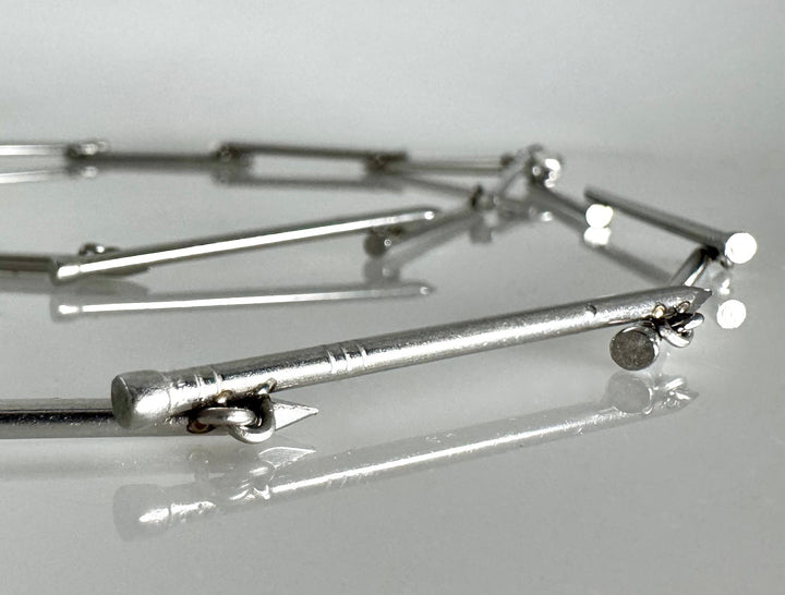 Long Stainless Steel Brad Nail Necklace by Brooklyn Soucie