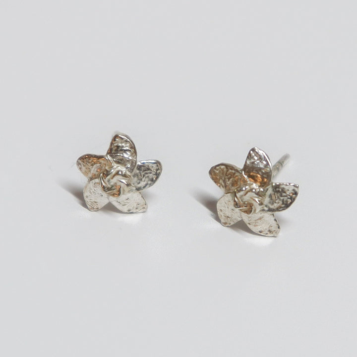 Floral Lime Sterling Stud Earrings by MinSeo Whee