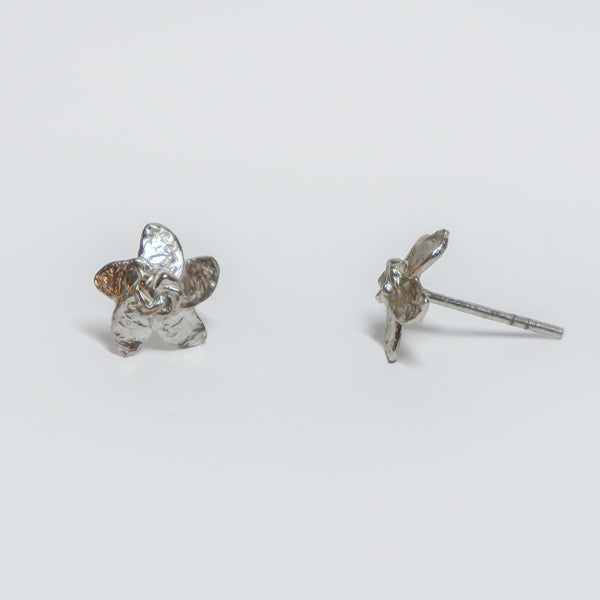 Floral Lime Sterling Stud Earrings by MinSeo Whee