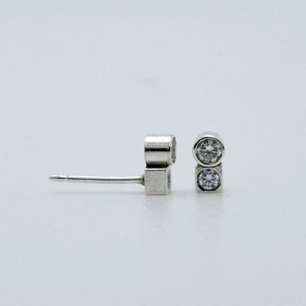 Mini Square + Circle Stud Earrings by Brooklyn Soucie