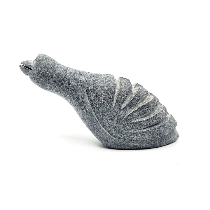 Ptarmigan, small stone carving by Amos Irkok. 