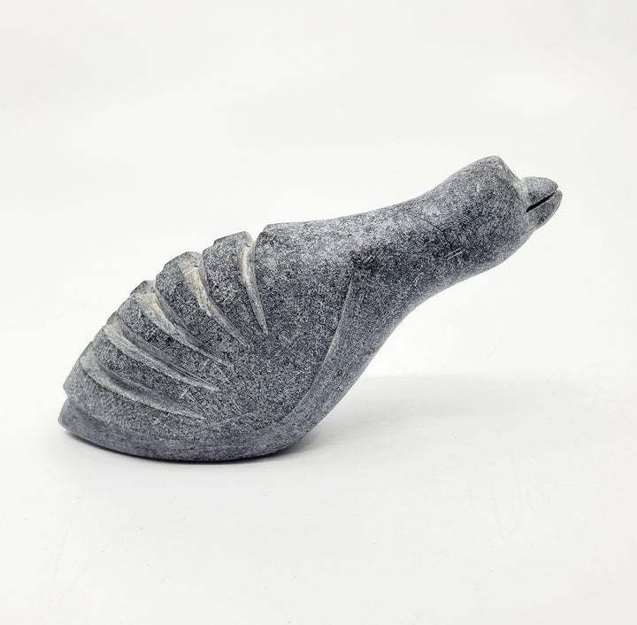 Ptarmigan, small stone carving by Amos Irkok. 