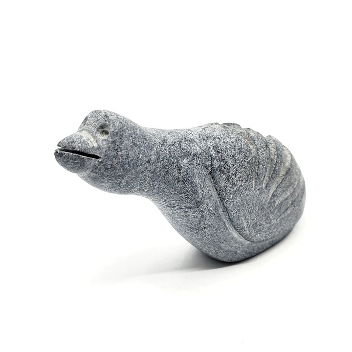 Ptarmigan, small stone carving by Amos Irkok. 