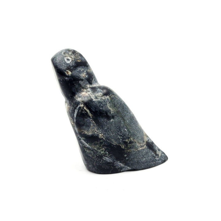 Bird, small stone carving by Mary Kungatook from Pangnirtung, Nunavut.