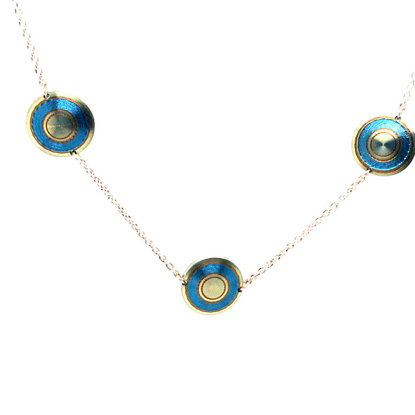 Chroma Titanium Bracelet in a soft play of yellow, gold, and blue