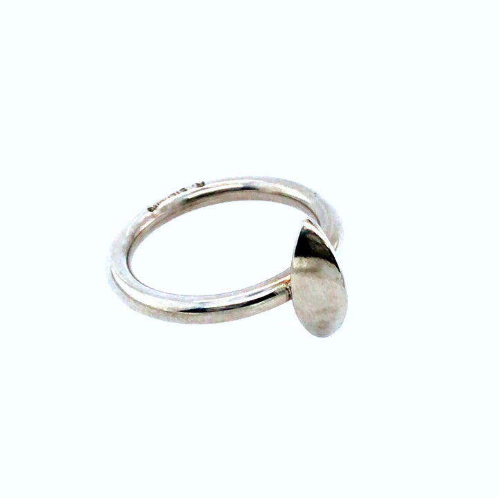 Tiny Shield ring in sterling silver.