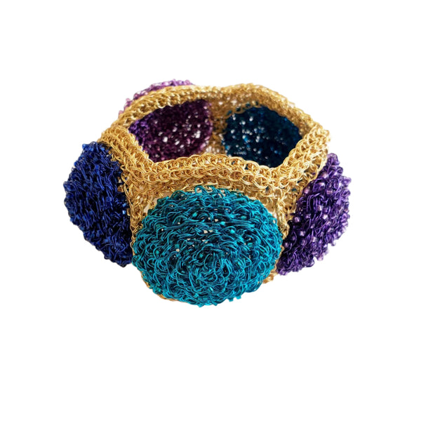 Multicolored textured bracelet 