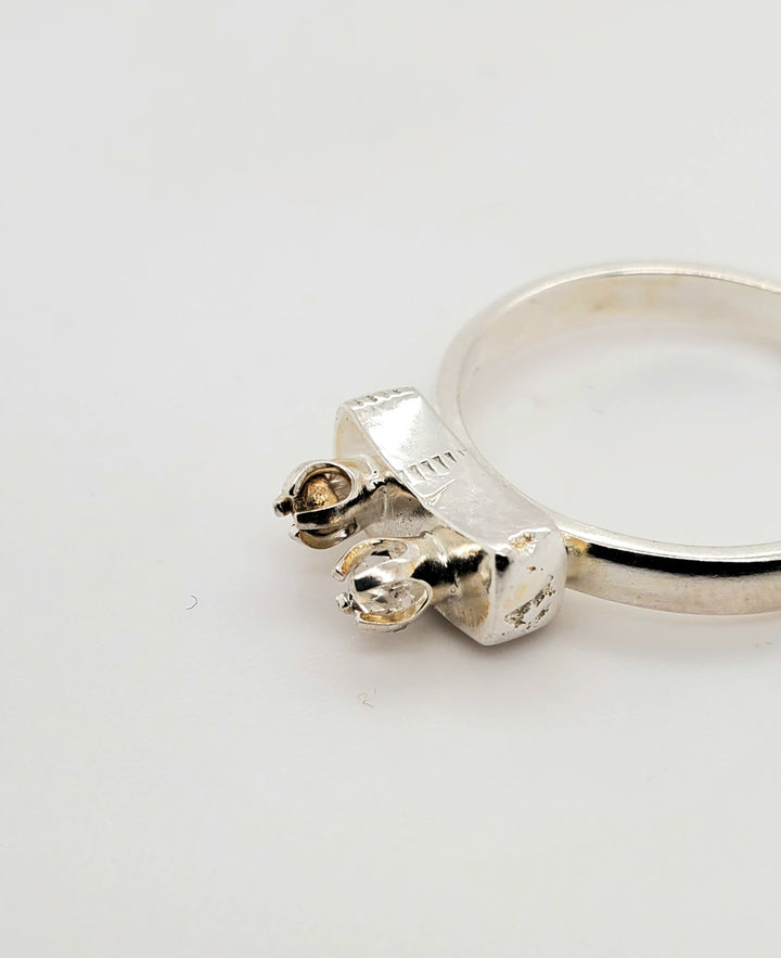 Chunk Slice Ring with Swarovski Crystals by Devon Clark – L.A. Pai Gallery