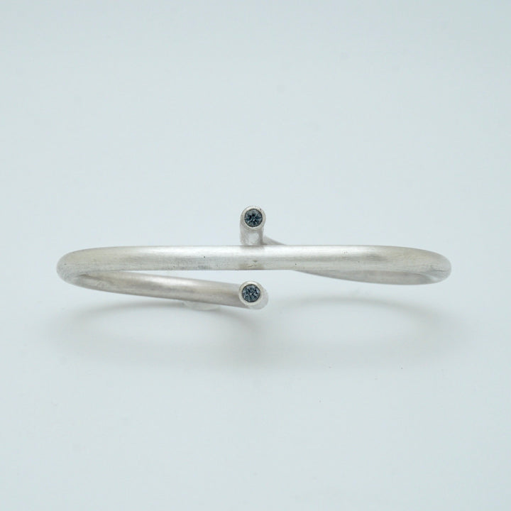 Flow Double Finger Ring with Grey Spinels by Brooklyn Soucie