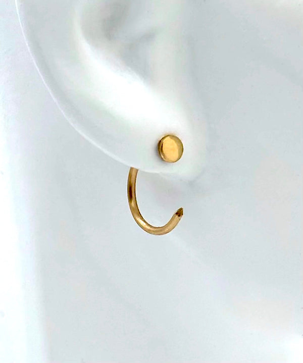 Gold Filled Nail Hoop Earrings by Brooklyn Soucie