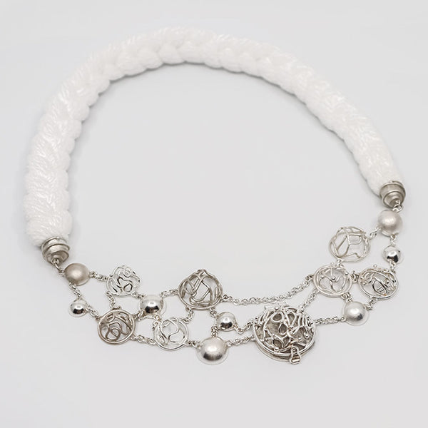 Sensory Necklace in Sterling with Tea Bag by MinSeo Whee