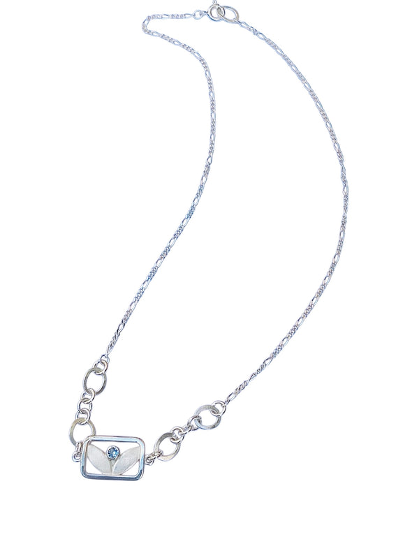 Petal Necklace With Sky Blue Spinel by Tomoe Akiba