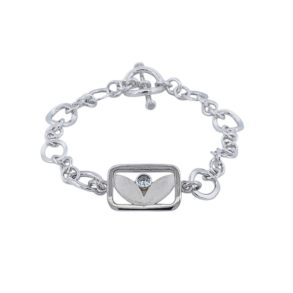 Petal Bracelet With Sky Blue Spinel by Tomoe Akiba