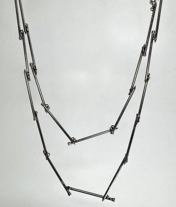 Long Stainless Steel Brad Nail Necklace by Brooklyn Soucie