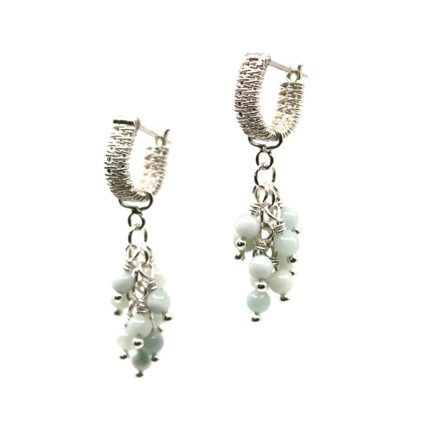  silver and amazonite earrings