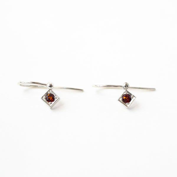 Tiny garnet earrings