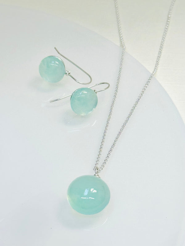 Blue Moon Glass Necklace by Minori Takagi