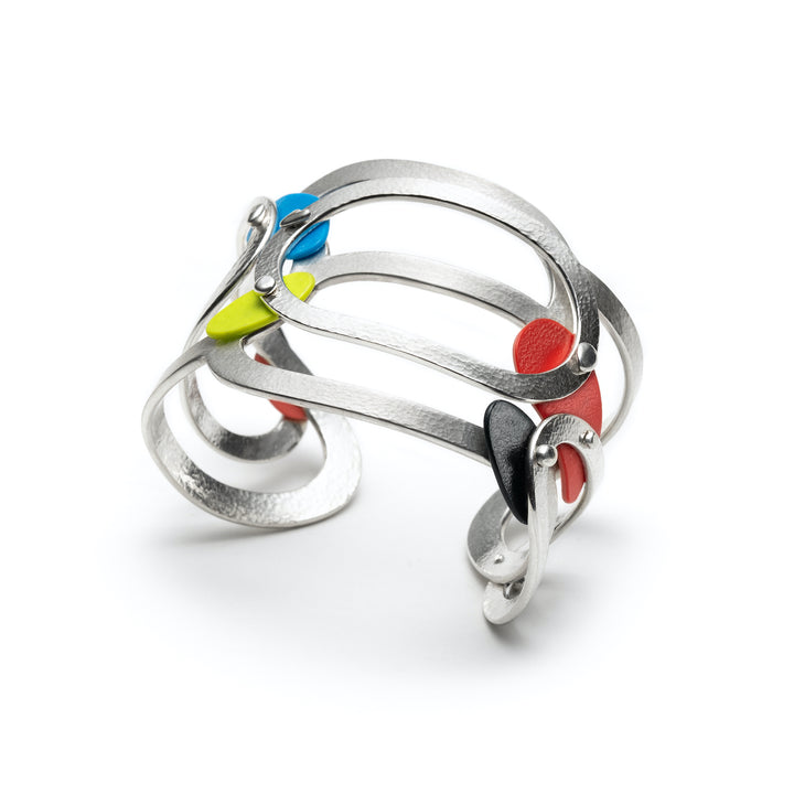 Bracelet "H", Recycled Plastic and Sterling Bracelet by Claude Larivée