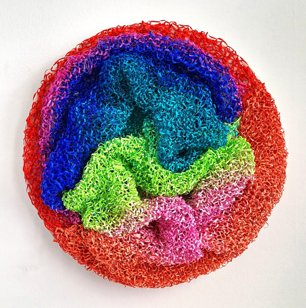 knitted wall sculpture