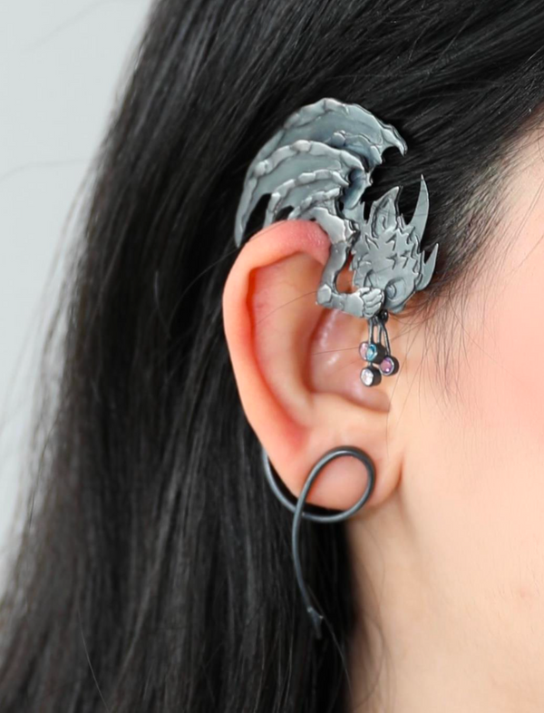 Angel and Devil Sculptural Earrings by Jessica Li