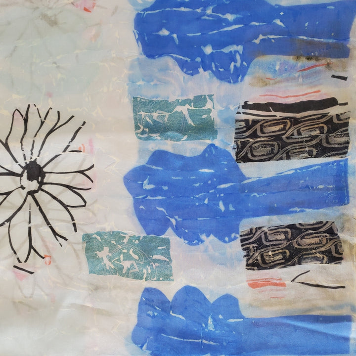 Diane Lemire blue scarf