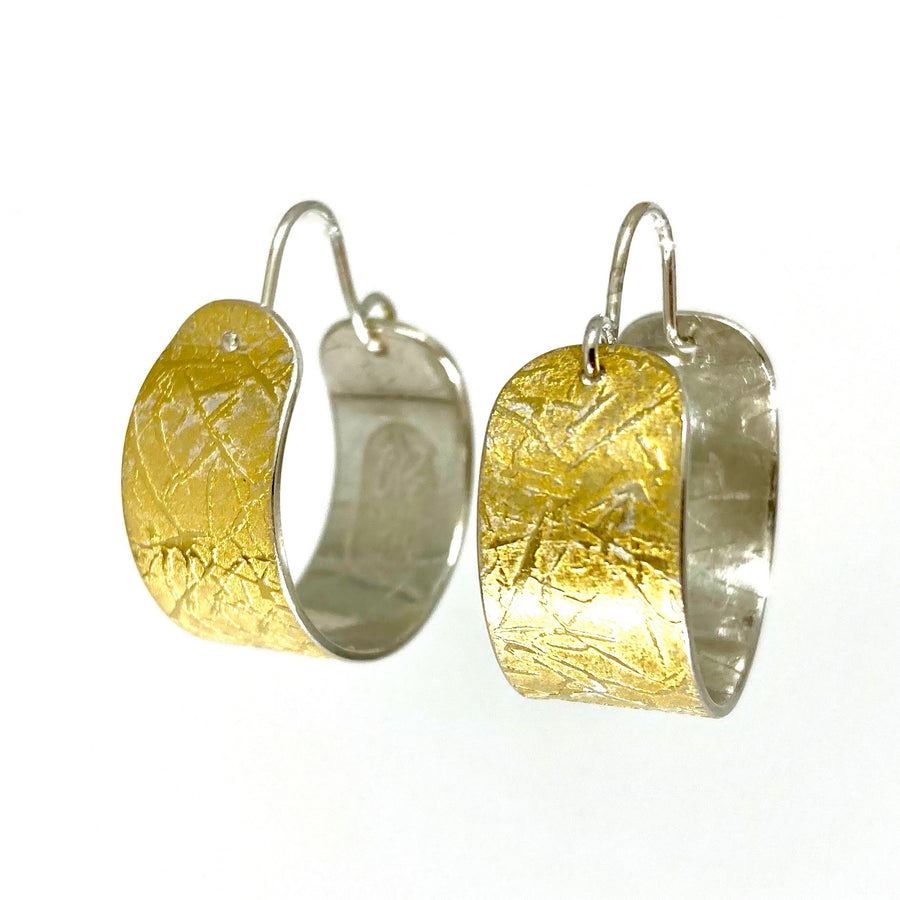 Textured Keumboo Hoop Earrings by Karine Rodrigue