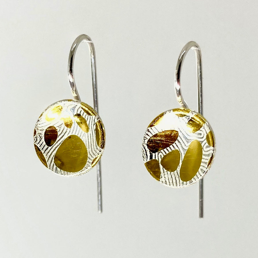Tiny Round Keumboo Drop Earrings by Karine Rodrigue