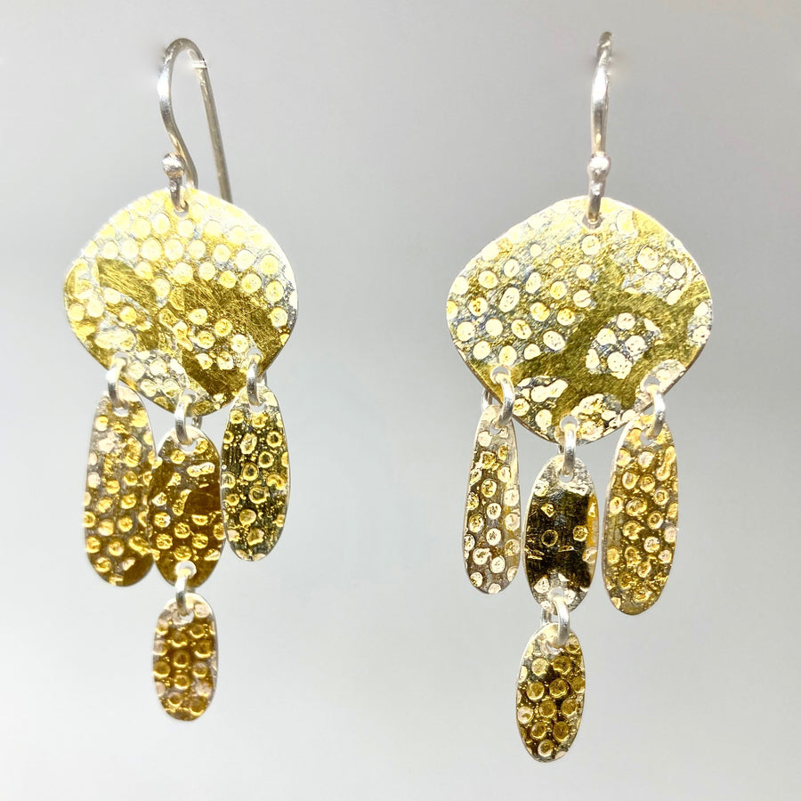 Etched Dangle Earrings with Etched Dots by Karine Rodrigue