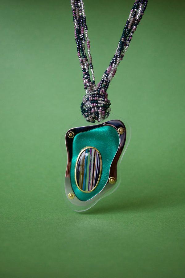 Deep Green Pendant by Laura Papworth
