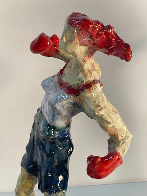 Boxer, Ceramic Sculpture by Erin Robertson