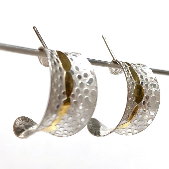 Etched Keumboo Hoop Earrings by Karine Rodrigue