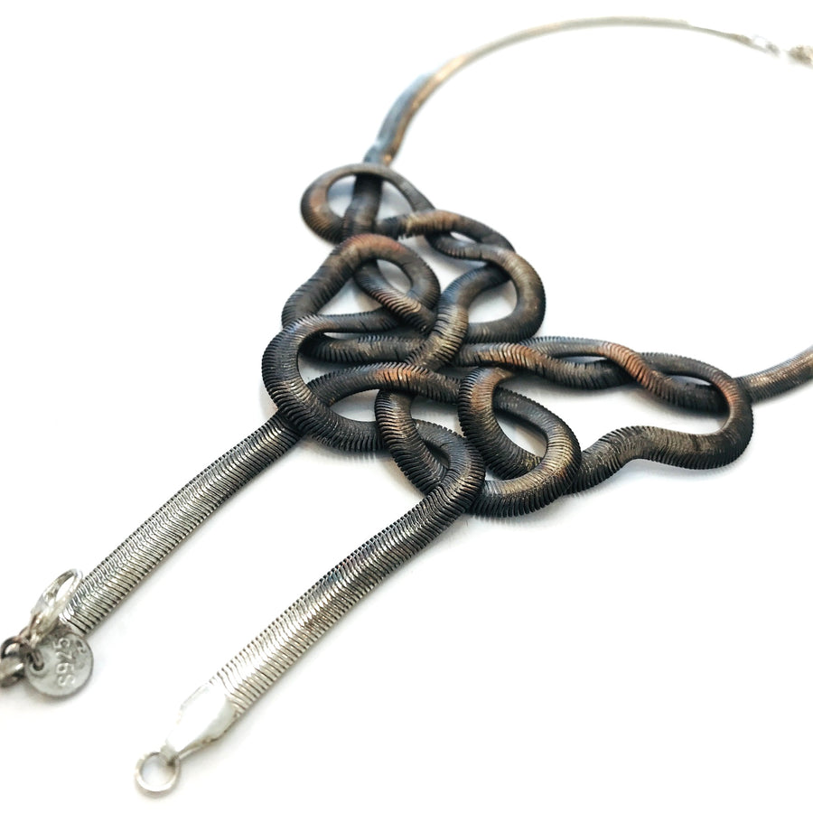 Large Repurposed Snake Chain Neckpiece by Emily Lewis