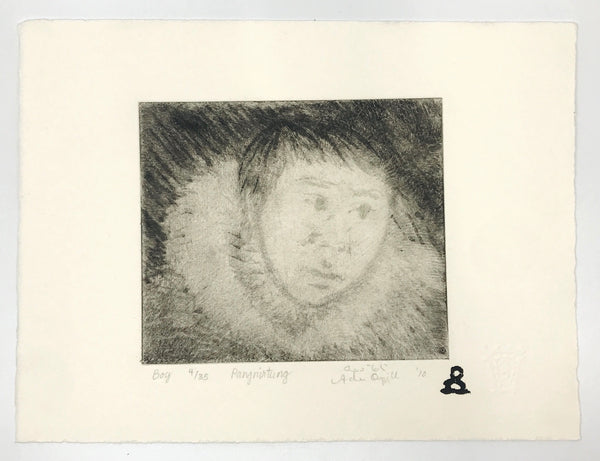 Boy, print by Andrew Qappik