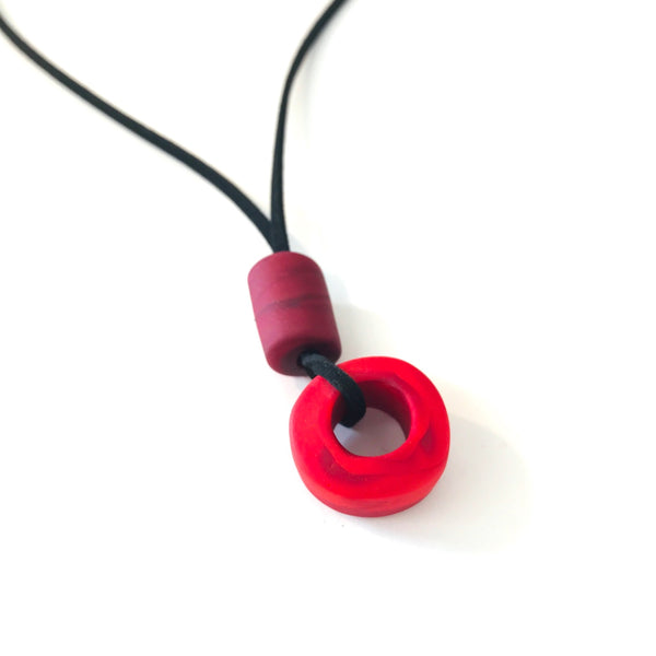 Portals Glass Pendant with Red by Susan Rankin