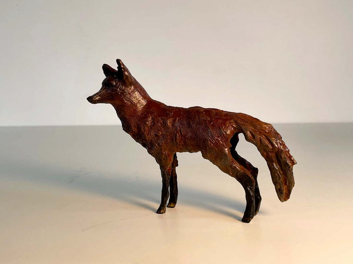 Bronze fox, alert