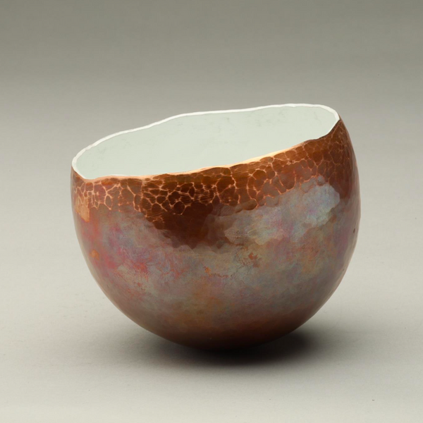 Powder Coated Copper Egg-Shaped Vessel by Jessica Li
