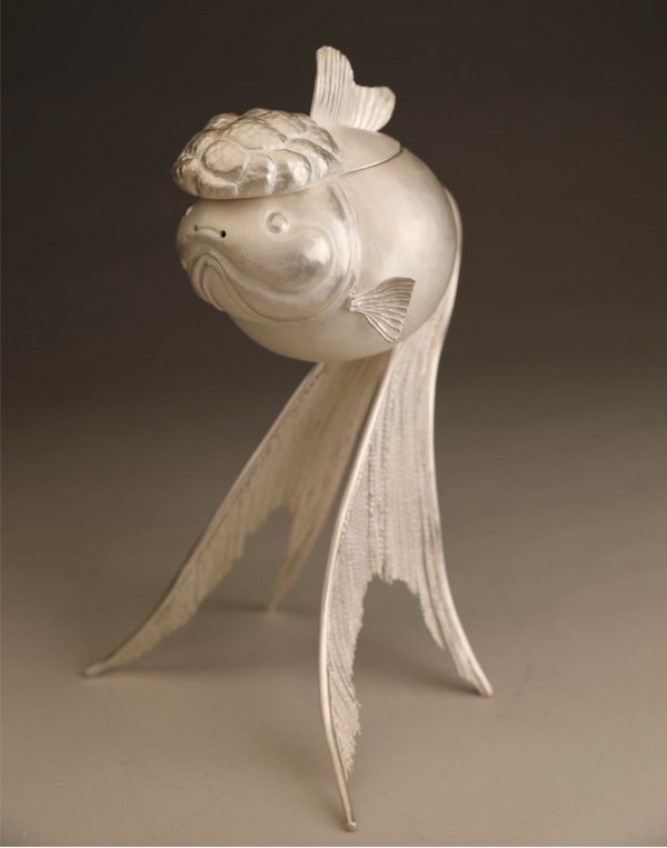 Fine Silver Fish Teapot by Jessica Li
