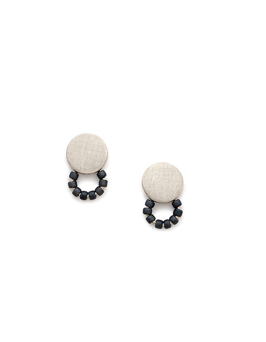Japanese Beaded Stud Earrings by Monika Urbaniak