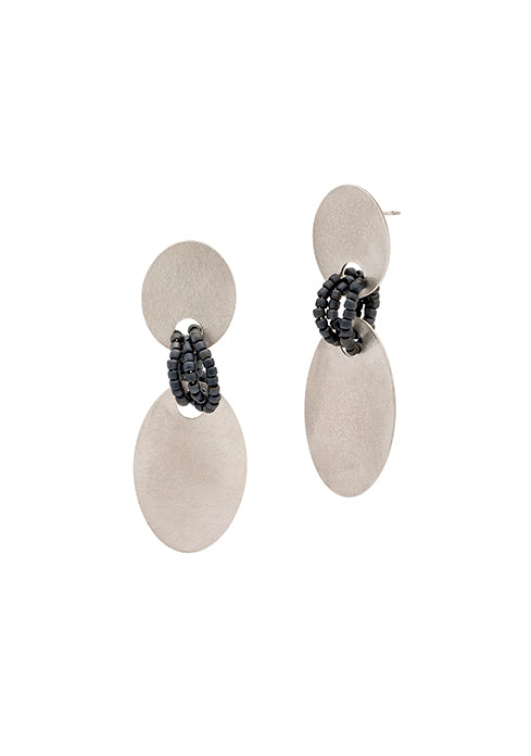 Japanese Beaded Drop Earrings by Monika Urbaniak