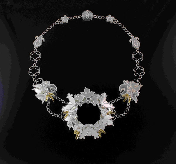 Ice Dancers Neckpiece by Pamela Ritchie
