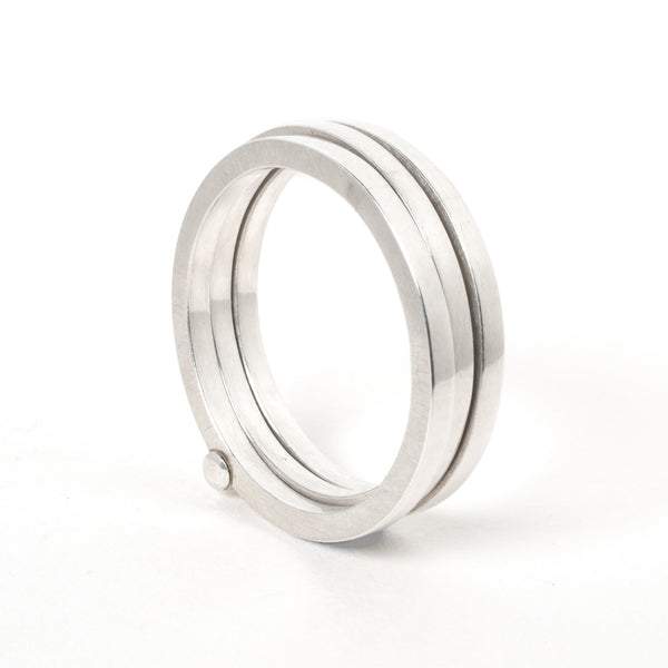 Riveted 3 Piece Stack Ring by Berkeley Brown