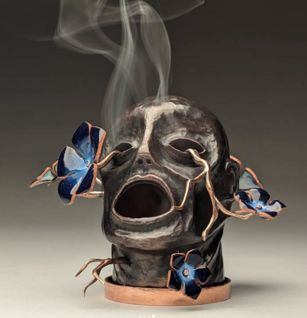 Flower Head Incense Holder by Rayce Min